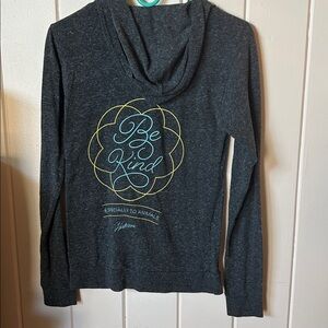 Herbivore Clothing zip up hoodie with Be Kind (especially to animals) Design